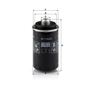 Фильтр масляный MANN-FILTER W 719/45
